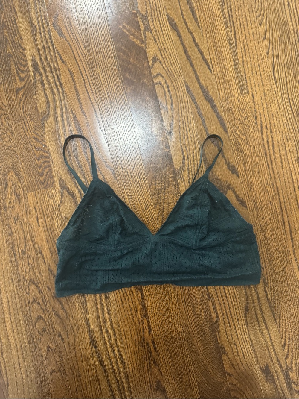 aerie Black Lace Triangle Bralette